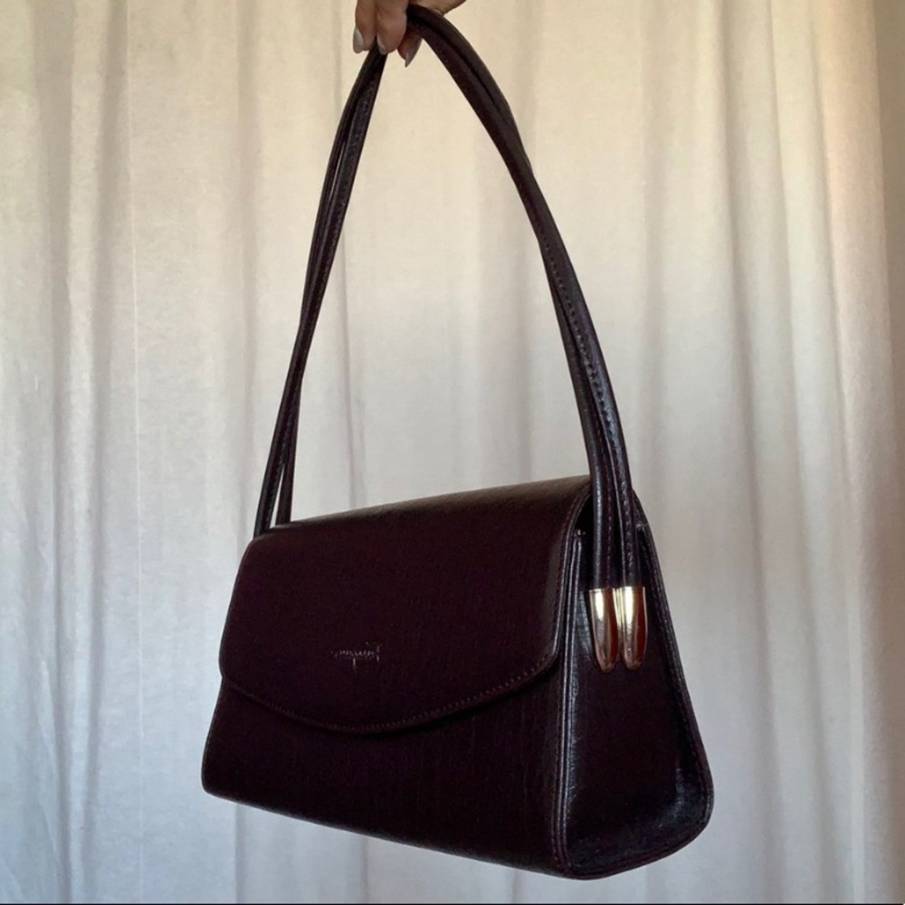 Brown Leather Ferragamo Shoulder Purse